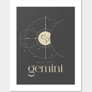 Aesthetic Gemini Star Constellation Zodiac Sign Astrology Horoscope Posters and Art